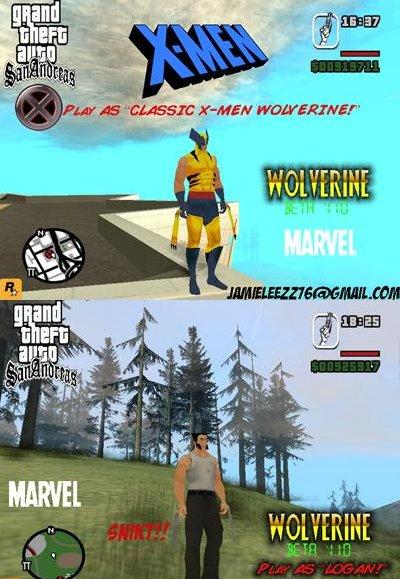 Mod do Wolverine do X-Men para GTA San Andreas